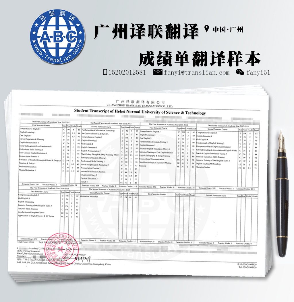 成績(jī)單翻譯圖片